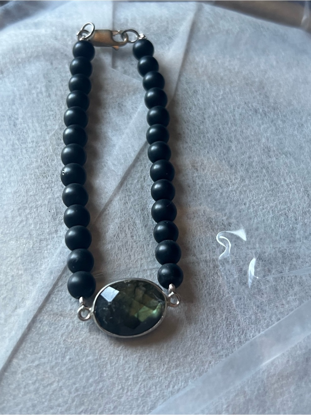 Labradorite sterling silver bracelet